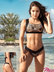 Bikini leopardato con tanga Leryn