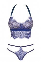Completo in pizzo blu Flowlace